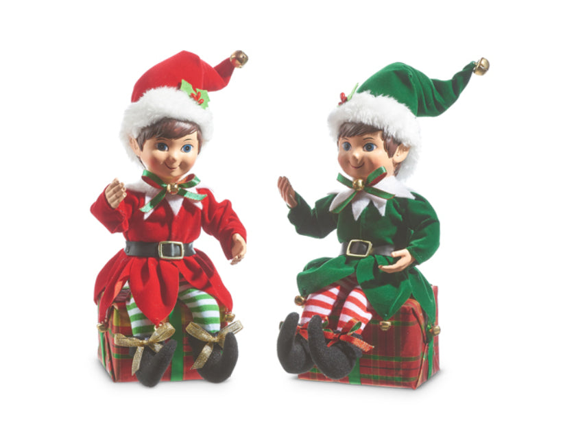 raz christmas elf sitting box