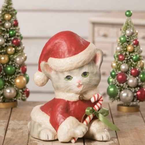 kitty cat with santa hat festive emporium
